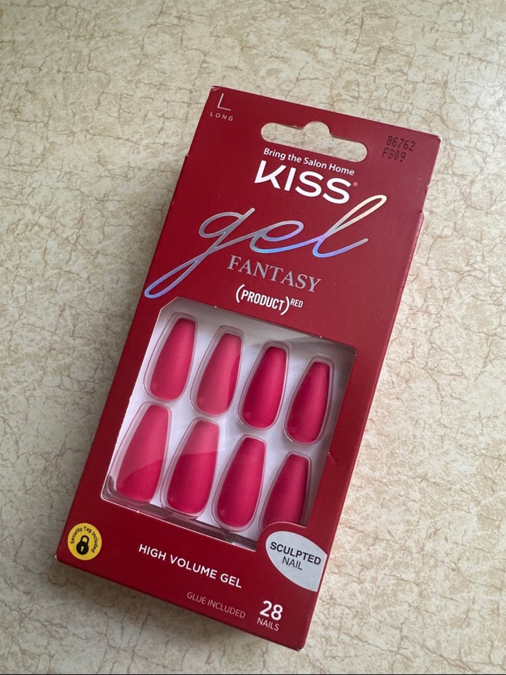 Kiss Gel Fantasy Press-On Nails in Redish Pink (PRODUCT)RED - Picture 2 of 2